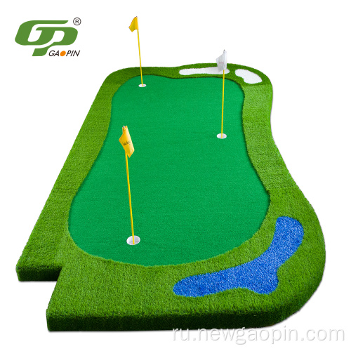 Зеленый коврик для поля для мини-гольфа с искусственной травой